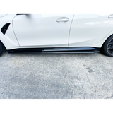 BMW G8x M3 & M4 G22 & G20 M SPORT R1 SIDE SKIRT EXTENSIONS - CF